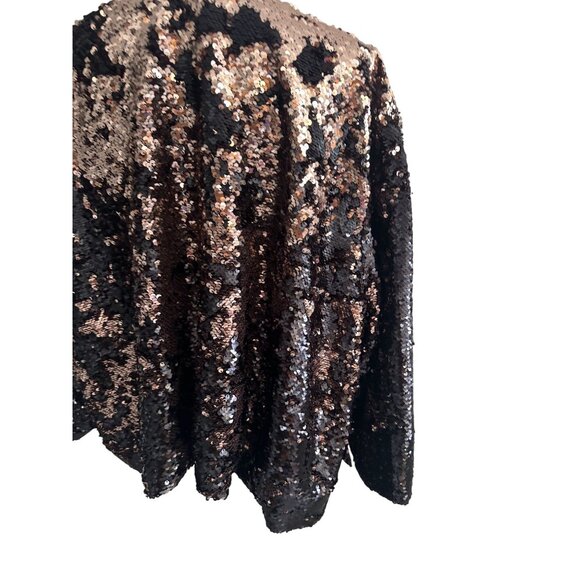 TORRID Reversible Black Metallic Sequin Blazer Jacket Size 3X/4X - Picture 6 of 8